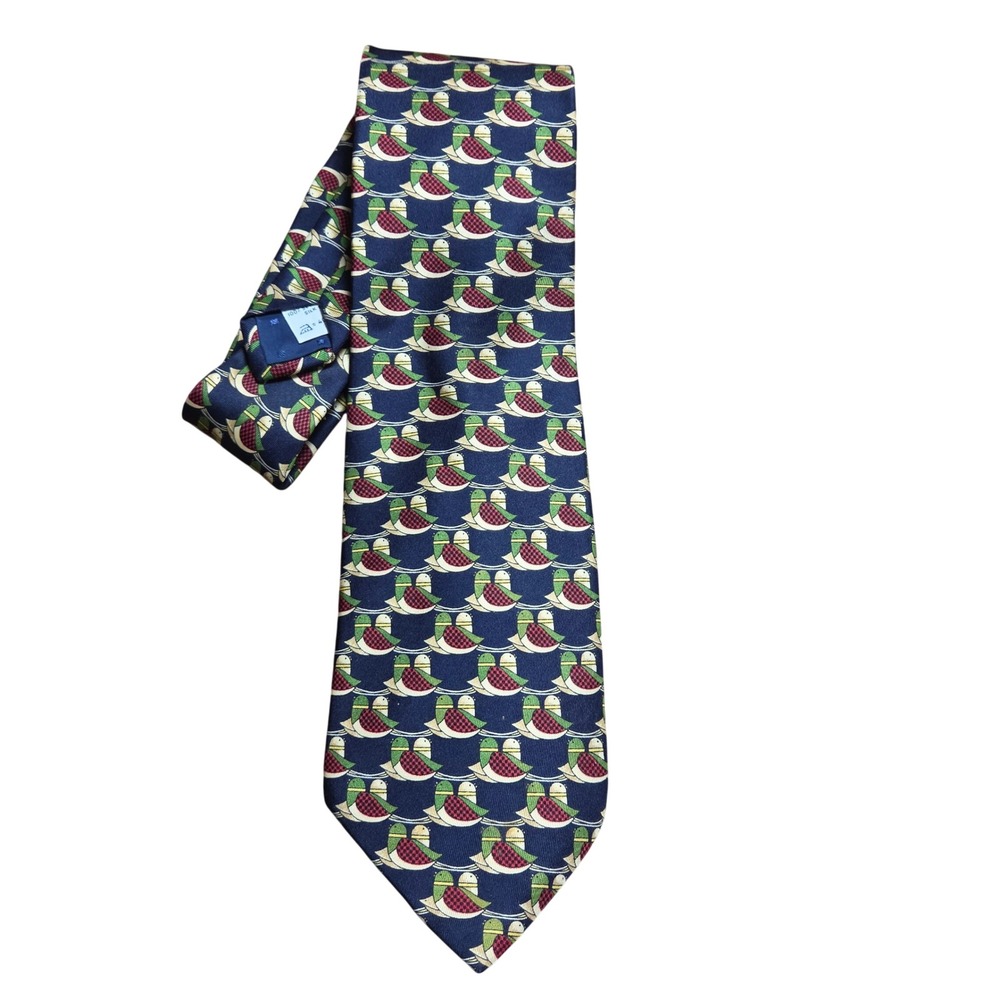 Givenchy Paris Gentleman Silk Tie Novelty Bird Print France Luxury Designer